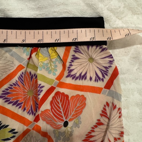 Trina Turk Los Angeles Silk Japanese print tube top strapless blouse - Picture 5 of 7